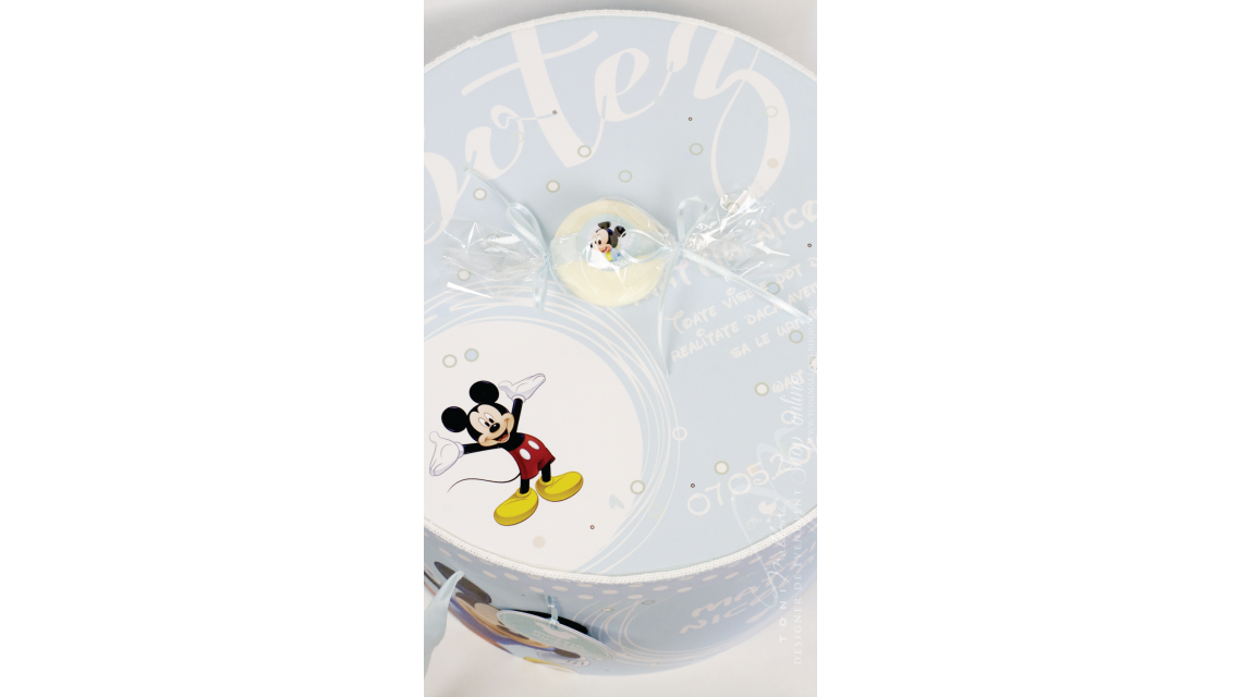 Trusou de botez brodat pentru baieti cu Mickey Mouse, Little man 11